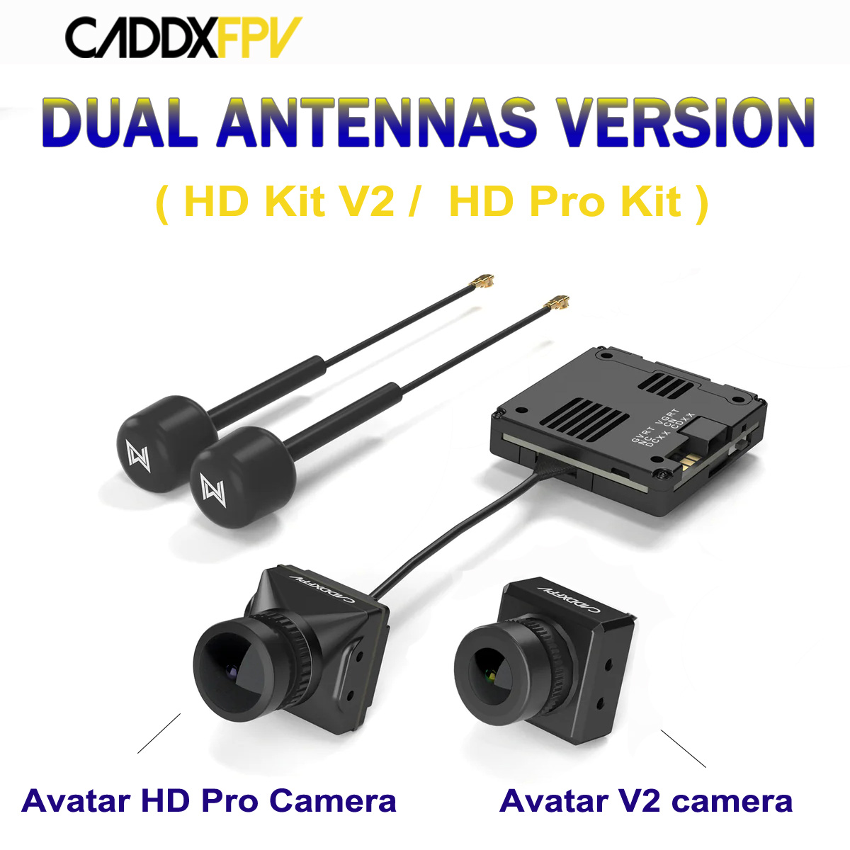 Fpv Drone Kit - Caddx Walksnail Avatar Dual Antennas Version