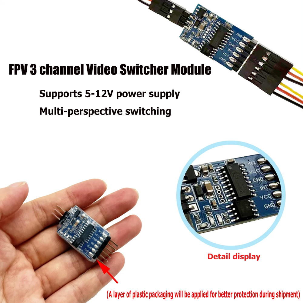 5.8G 3 Channel Video Switcher  - огляд і ціна Fpv Drone Camera