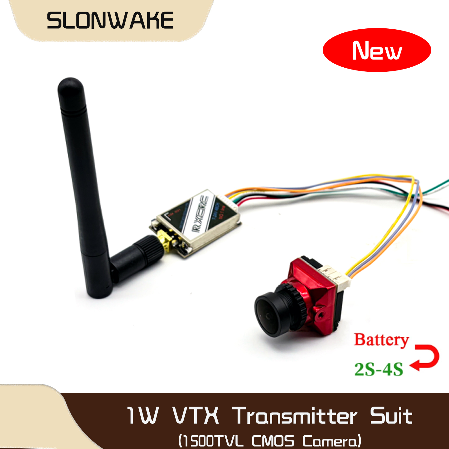 SLONWAKE  5.8G 48CH 1W VTX 100 - огляд і ціна Fpv Drone Camera