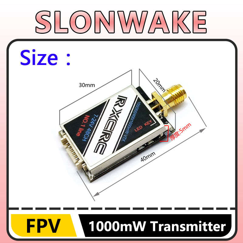 SLONWAKE  5.8G 48CH 1W VTX 100 - огляд і ціна Fpv Drone Camera