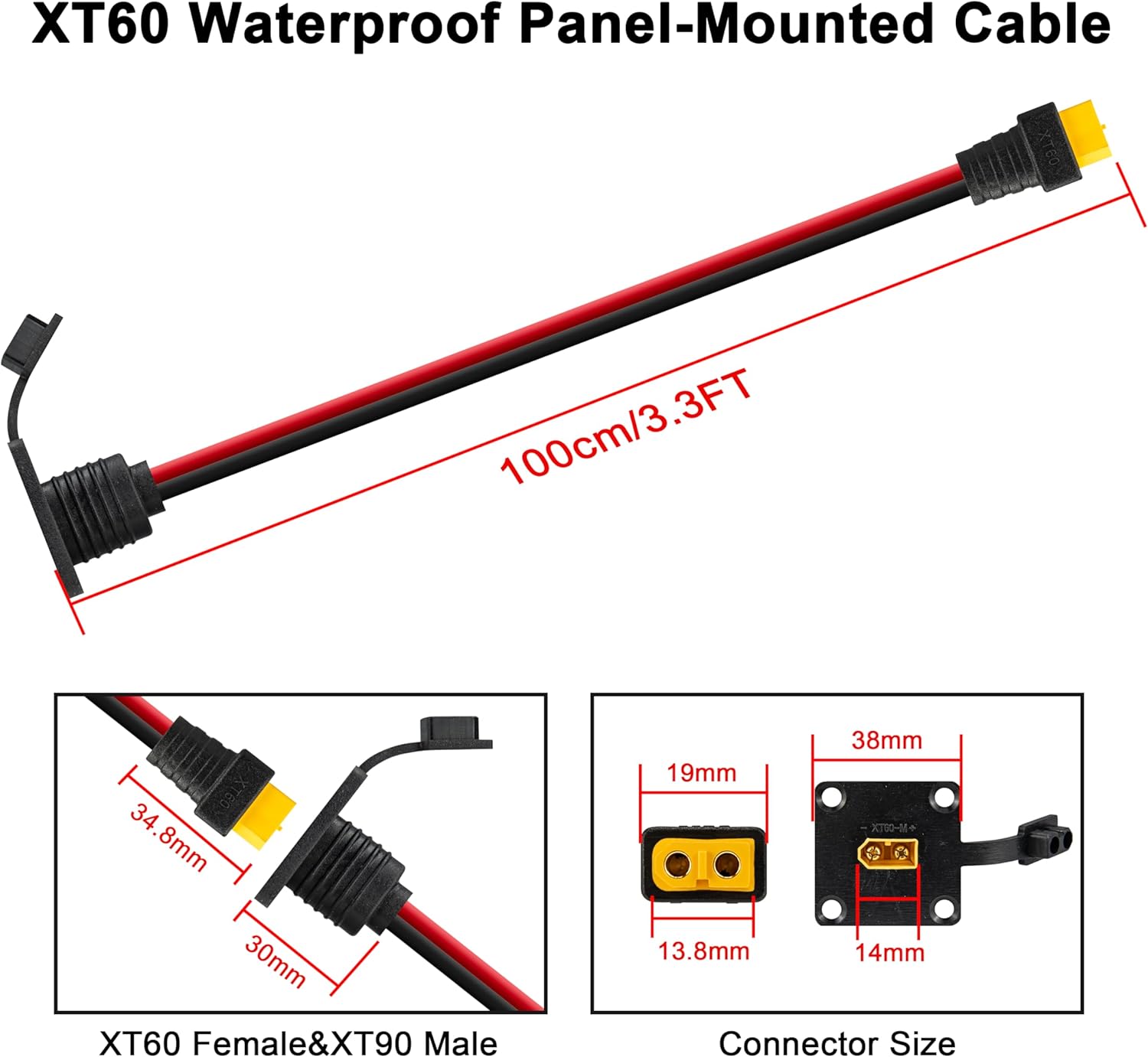 JMUYTOP 3FT 12AWG XT60 Panel M - огляд і ціна Fpv Drone Charger