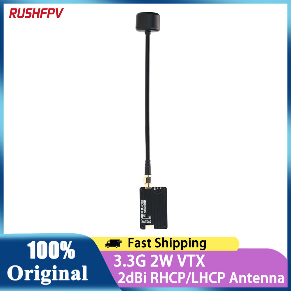 RUSHFPV 3.3G 2W VTX Video Tran - огляд і ціна Fpv Drone Transmitter